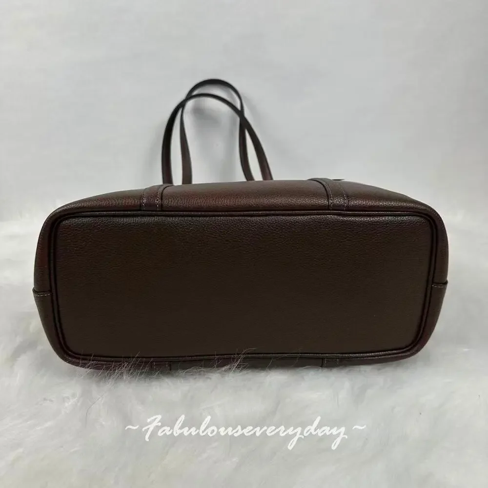 Coach Legacy Tote Bag Shoulder Bag In Leather/Brass/Maple Brown CU056 NWT